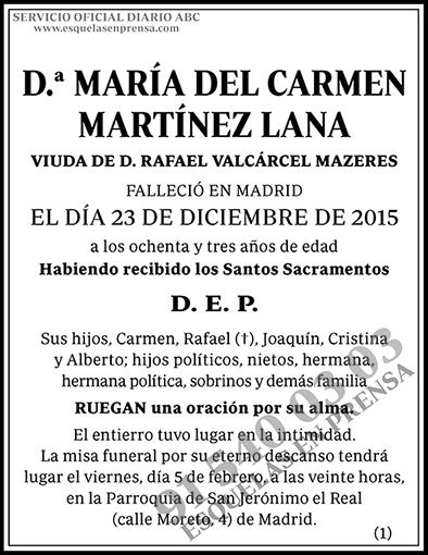 María del Carmen Martínez Lana